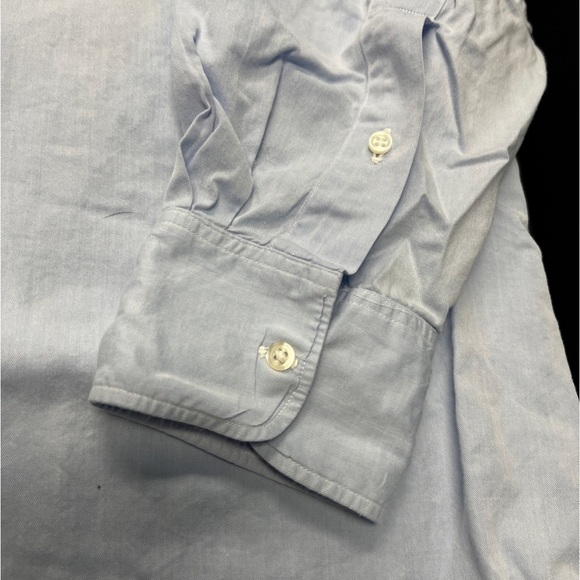 VTG Paul Stuart Mens 100% Cotton L/S Dress Shirt Light Blue USA Made Sz 17/34 - Picture 2 of 7